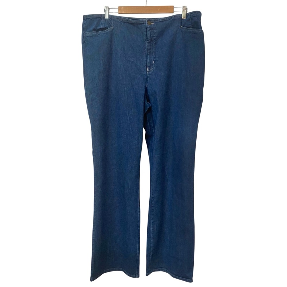 Dark Wash Straight Leg Trouser Jeans  20W 33" inseam
